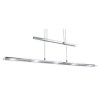 Chrome 5 LED Rectangular Bar Light With Clear &amp; Frosted Glass