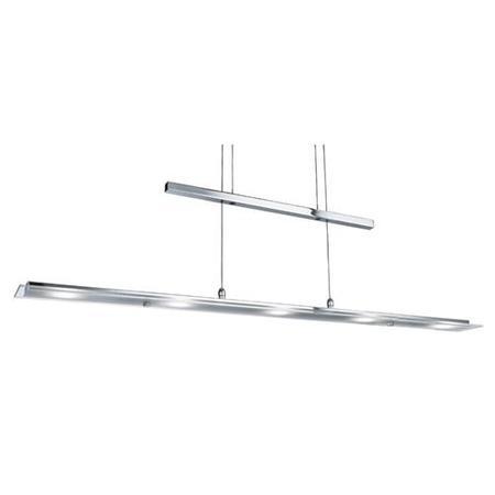 Chrome 5 LED Rectangular Bar Light With Clear & Frosted Glass