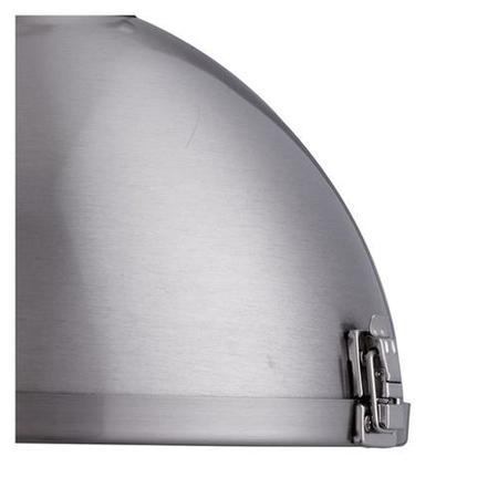 Industrial Satin Silver Pendant Light With Acrylic Diffuser