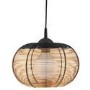 Dome Cage Copper Pendant Light With Black Trim