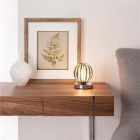 Chrome Touch Table Lamp With Smokey Acrylic & Frosted Glass