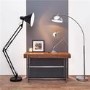 Chrome Touch Table Lamp With Smokey Acrylic & Frosted Glass