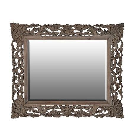Colonial Reclaimed Pine Carved Mirror 1030(H) 1240(W)