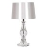 Crystal Table Lamp With Ivory Satin Shade