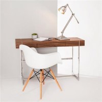 Nickel Angled Desk Table Lamp
