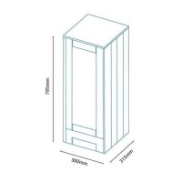 Nottingham Grey Single Door Storage Unit
