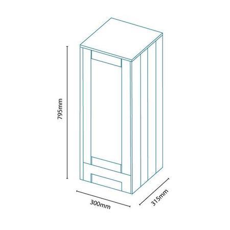 Nottingham Grey Single Door Storage Unit