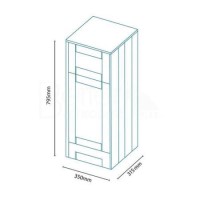 Nottingham Ivory Single Door & Drawer Storage Unit