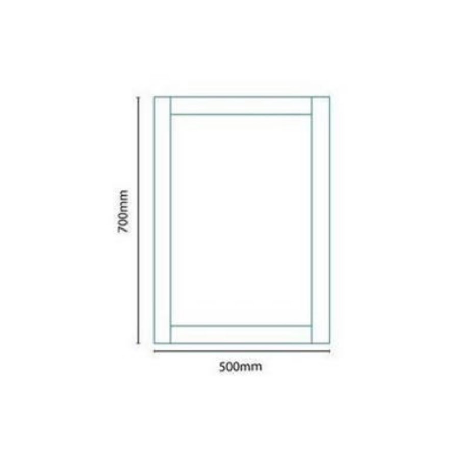 White Framed Mirror 500H 700W - Nottingham Range