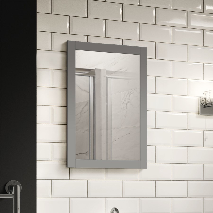 Grey Framed Mirror 500H 700W  - Nottingham Range