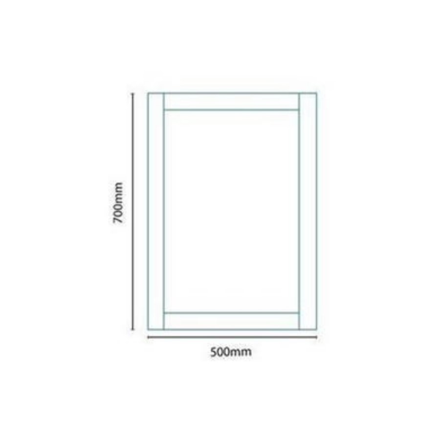 Grey Framed Mirror 500H 700W  - Nottingham Range