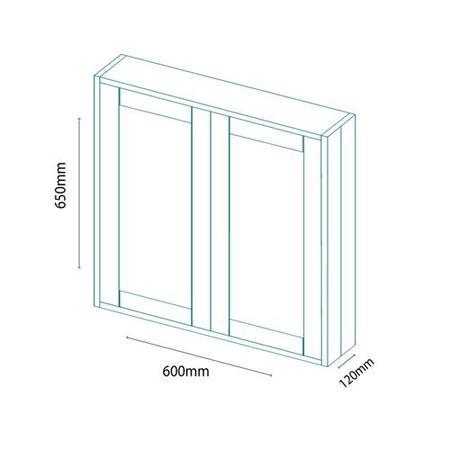 GRADE A1 - Nottingham Ivory Mirrored Cabinet