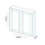 GRADE A1 - Nottingham Ivory Mirrored Cabinet