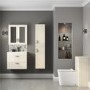 GRADE A1 - Nottingham Ivory Mirrored Cabinet