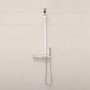 GRADE A1 - Latvin Thermostatic Shower Tower Panel with Integrated Storage