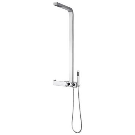 GRADE A1 - Latvin Thermostatic Shower Tower Panel with Integrated Storage