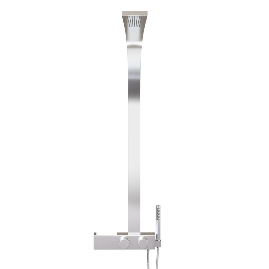 GRADE A1 - Celeste Luxury Thermostatic Shower Tower Panel with Draining Compartment
