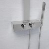 GRADE A1 - Chrome Luxury Thermostatic Shower Tower Panel with Shower Handset