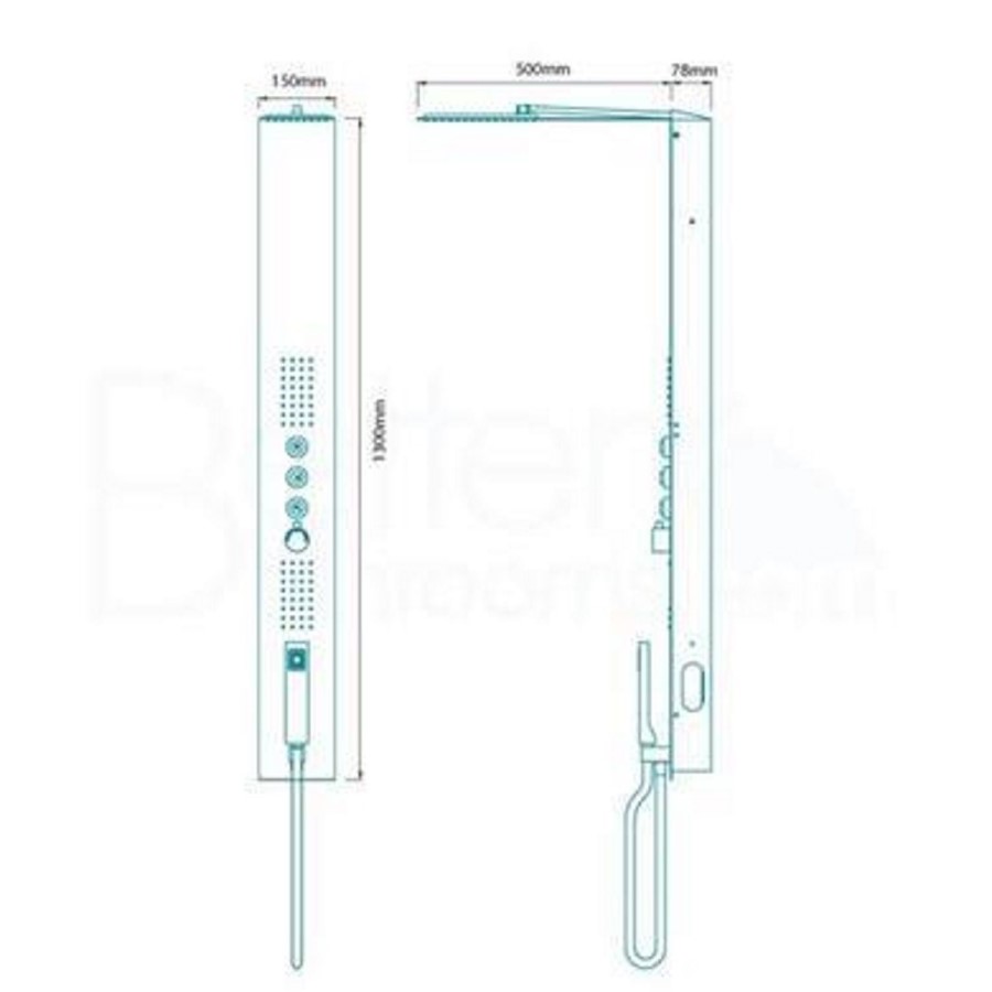 Luxury Thermostatic Shower Tower Panel - Trembor Range