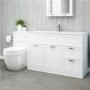 Nottingham 1000 White Combination Unit with Aurora Back to Wall Toilet 	