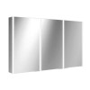120mm Wall Hung Mirrored Cabinet - Landscape 3 Door Bathroom Storage - Perth Range