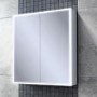 600mm Wall Hung Mirrored Cabinet - Double Door Illuminated Bathroom Storage - Rome Range