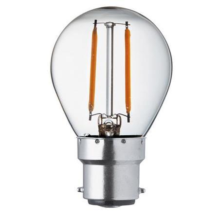 LED B22 Warm White Filament Bayonet Golf Ball Light Bulb 