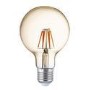 LED E27 Warm White Filament Amber Glass Globe Light Bulb
