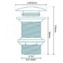 Push Button Unslotted Basin Waste - Chrome