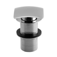 Square Unslotted Push Button Basin Waste - Chrome Square Unslotted Push Button Basin Waste - Chrome
