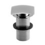 Square Unslotted Push Button Basin Waste - Chrome