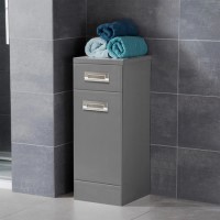 300mm Floor Standing  Drawer & Door Storage Unit Grey - Cuba