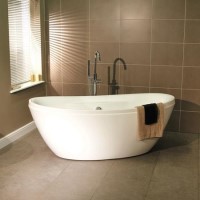 Duo Oval Modern Freestanding Bath - L1750 x W840mm