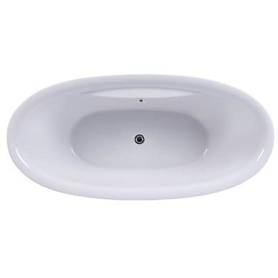 Duo Oval Modern Freestanding Bath - L1750 x W840mm