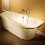 Back to Wall Freestanding Bath with Surround Panel - L1685 x W780mm - Dee