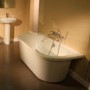 Back to Wall Freestanding Bath with Surround Panel - L1685 x W780mm - Dee
