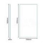 Walk In Glass Shower Screen - 1850 x 1100mm - 8mm Glass