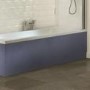 GRADE A3 - Cuba 1700mm Grey Bath Panel with Plinth - Height Adjustable
