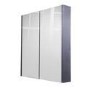 Windsor 600mm Wall Hung Mirrored Cabinet - Grey Double Door Cabinet