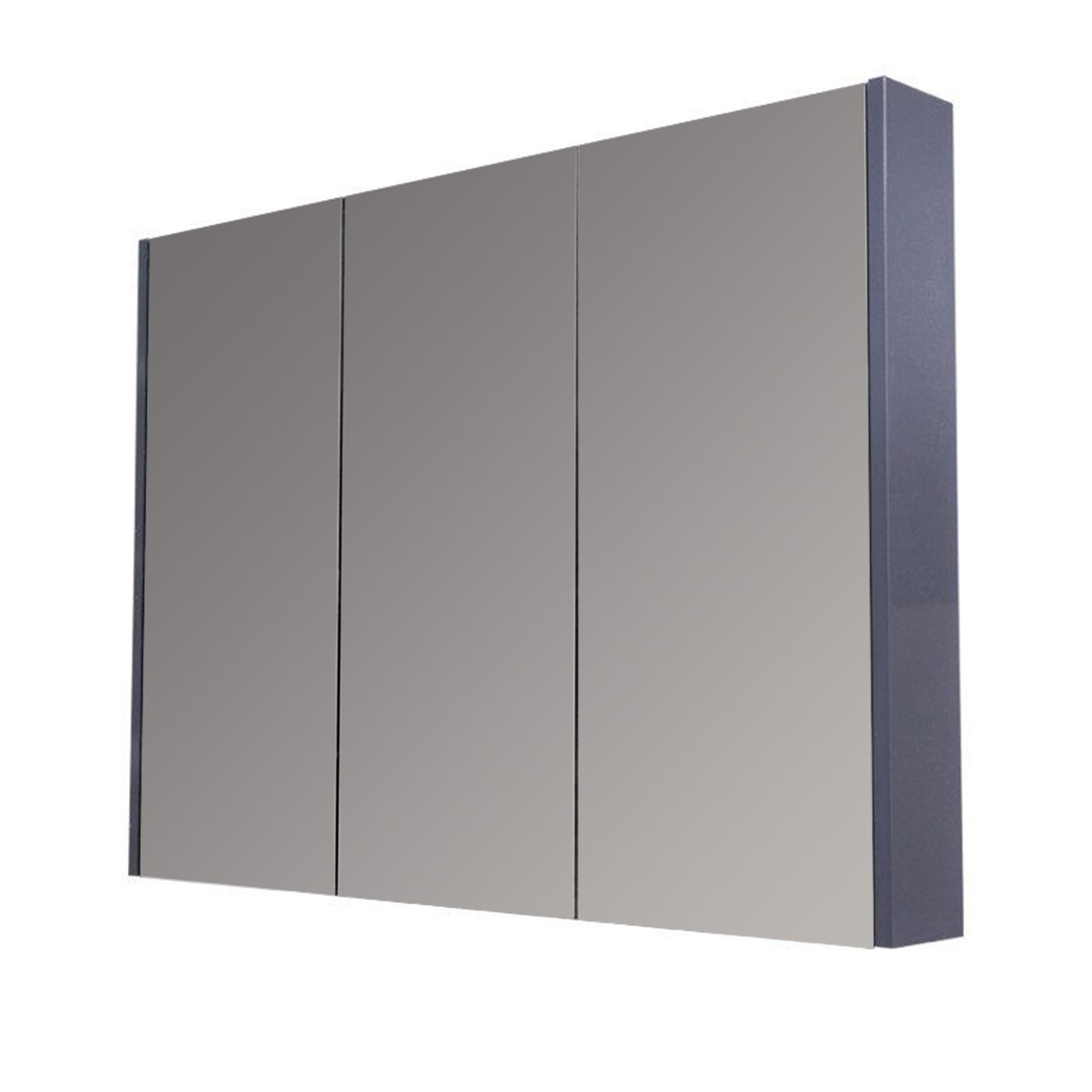 900mm Wall Hung 3 Door Mirrored Cabinet Grey Windsor Better