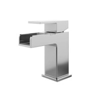 Chrome Waterfall Mono Basin Mixer Tap - Quadra Chrome Waterfall Mono Basin Mixer Tap - Quadra
