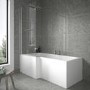 GRADE A1 - Left Hand L-Shaped Shower Bath - L1670 x W850mm