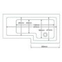 Left Hand L-Shaped Shower Bath - L1670 x W850mm