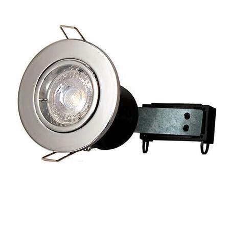 Chrome Fixed Fire Rated Spotlight - Twist & Lock