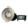 Brushed Steel Fixed Fire Rated Spotlight - Twist &amp; Lock