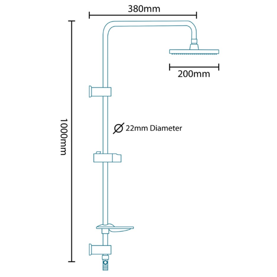Dualex Multi Function Riser Slide Shower Rail Kit Better Bathrooms