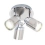 Tauros Chrome/Brushed Steel Trio Ceiling Spotlight