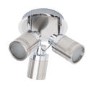 Tauros Chrome/Brushed Steel Trio Ceiling Spotlight