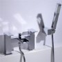 GRADE A1 - Quadra Waterfall Basin Mixer and Bath Shower Mixer Tap Pack