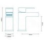 GRADE A1 - Quadra Waterfall Basin Mixer and Bath Shower Mixer Tap Pack